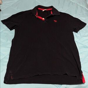Abercrombie & Fitch Boy's Blue Polo with Red Details